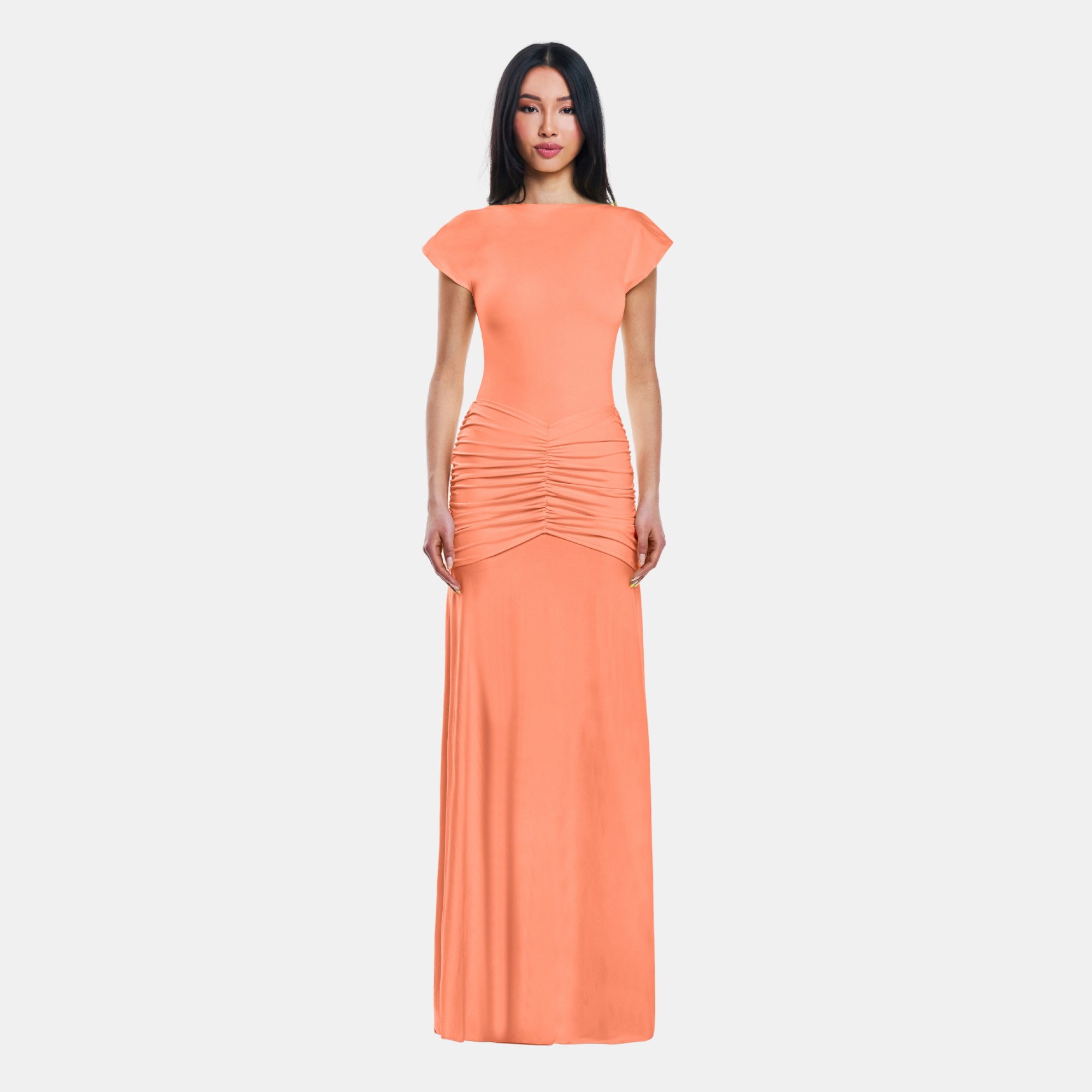 OW Collection GAIA Maxi Dress Dress 241 - Coral Orange