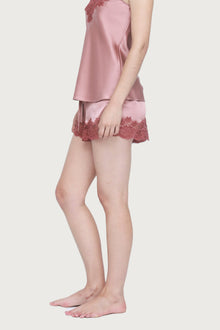 Silk Lace Shorts | Mauve