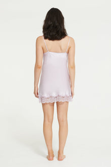 The Silk Chemise in Soft Lilac - 100% Silk by Ginia