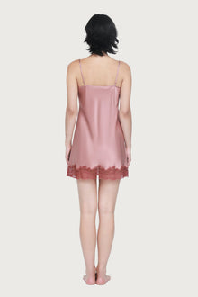 Silk Lace Chemise by Ginia in Mauve