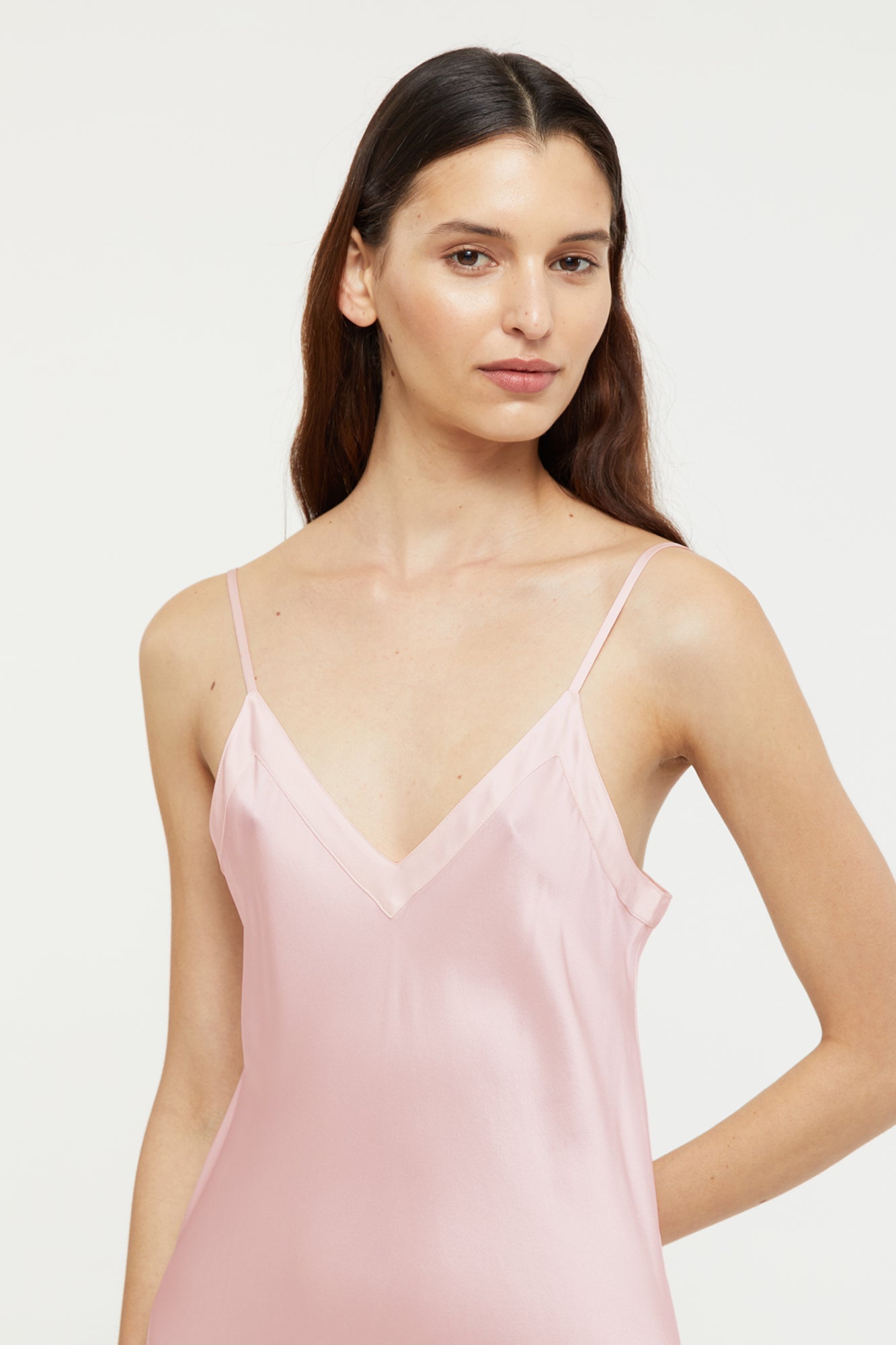 GINIA Silk Chemise in Bridal Rose - 100% 19mm Silk Grade 6A