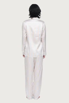 The Fine Finishes Pyjama By GINIA In Mink Houndstooth