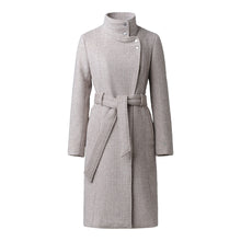 Genie Semi-Fitted Novelty Wool Coat With Belt | Hush