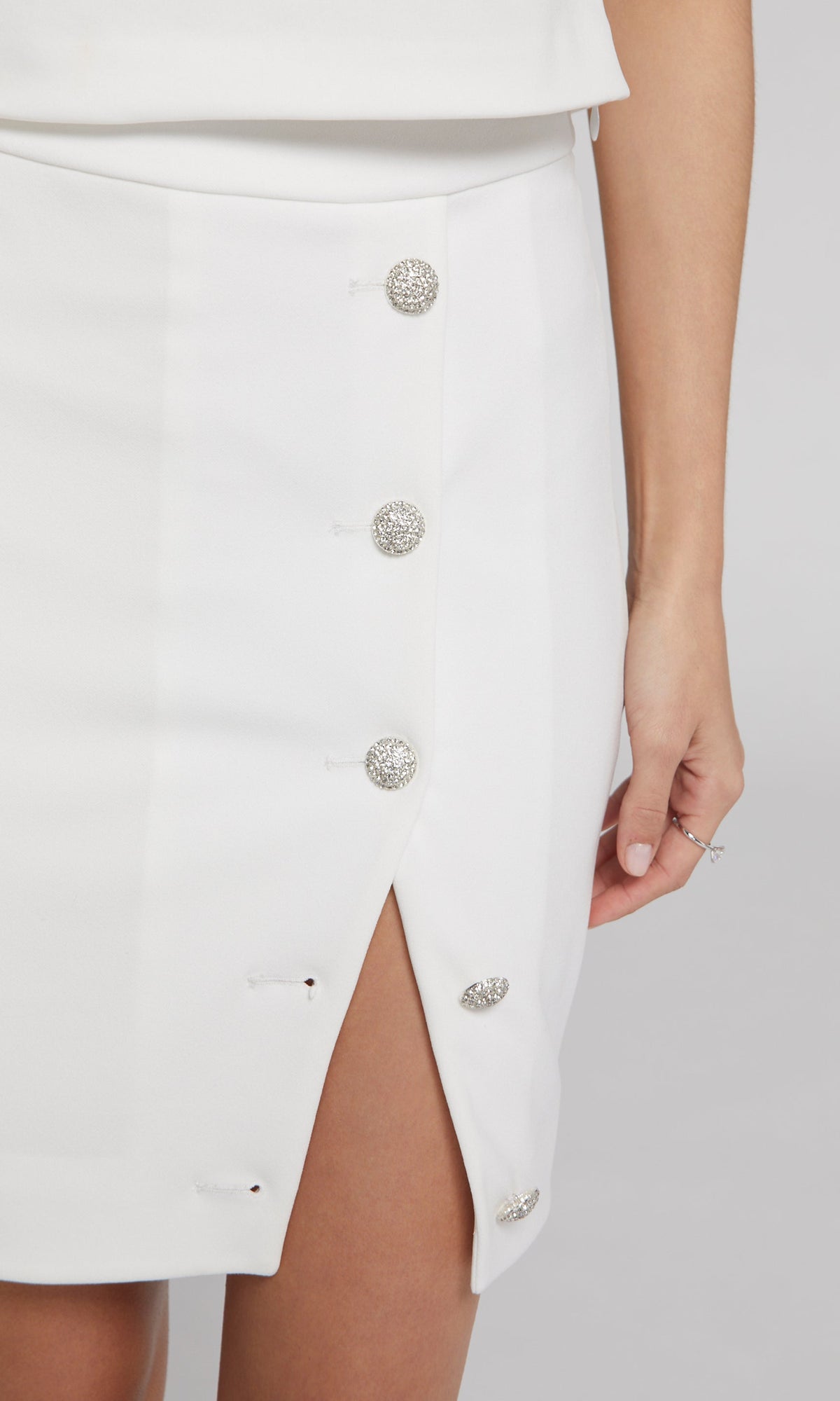 Tanya Crepe Skirt | White