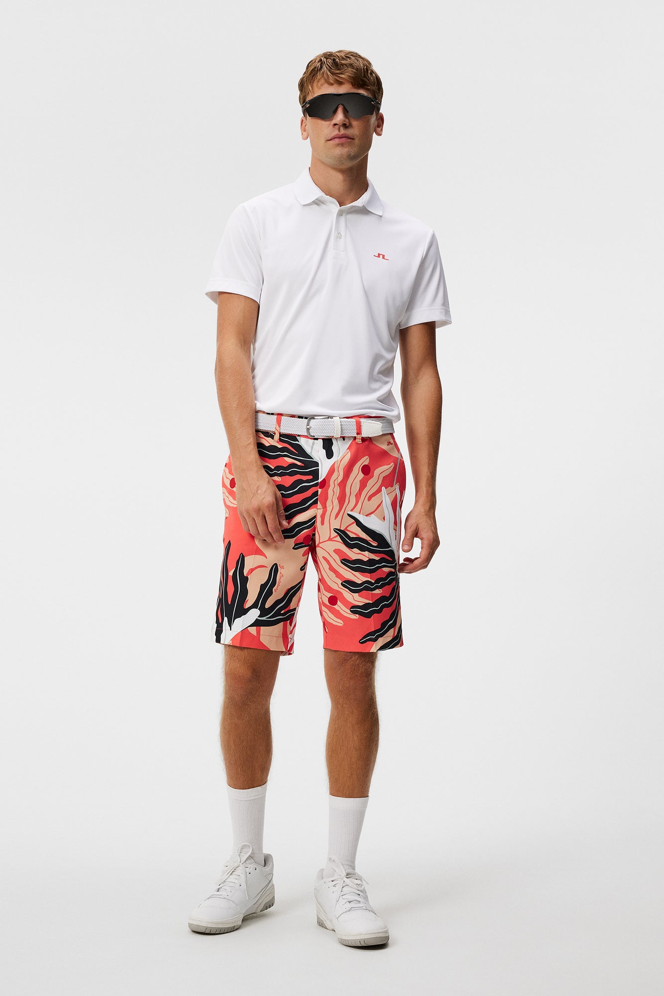 Men | Eloy Print Shorts | Paradise Monstera Coral