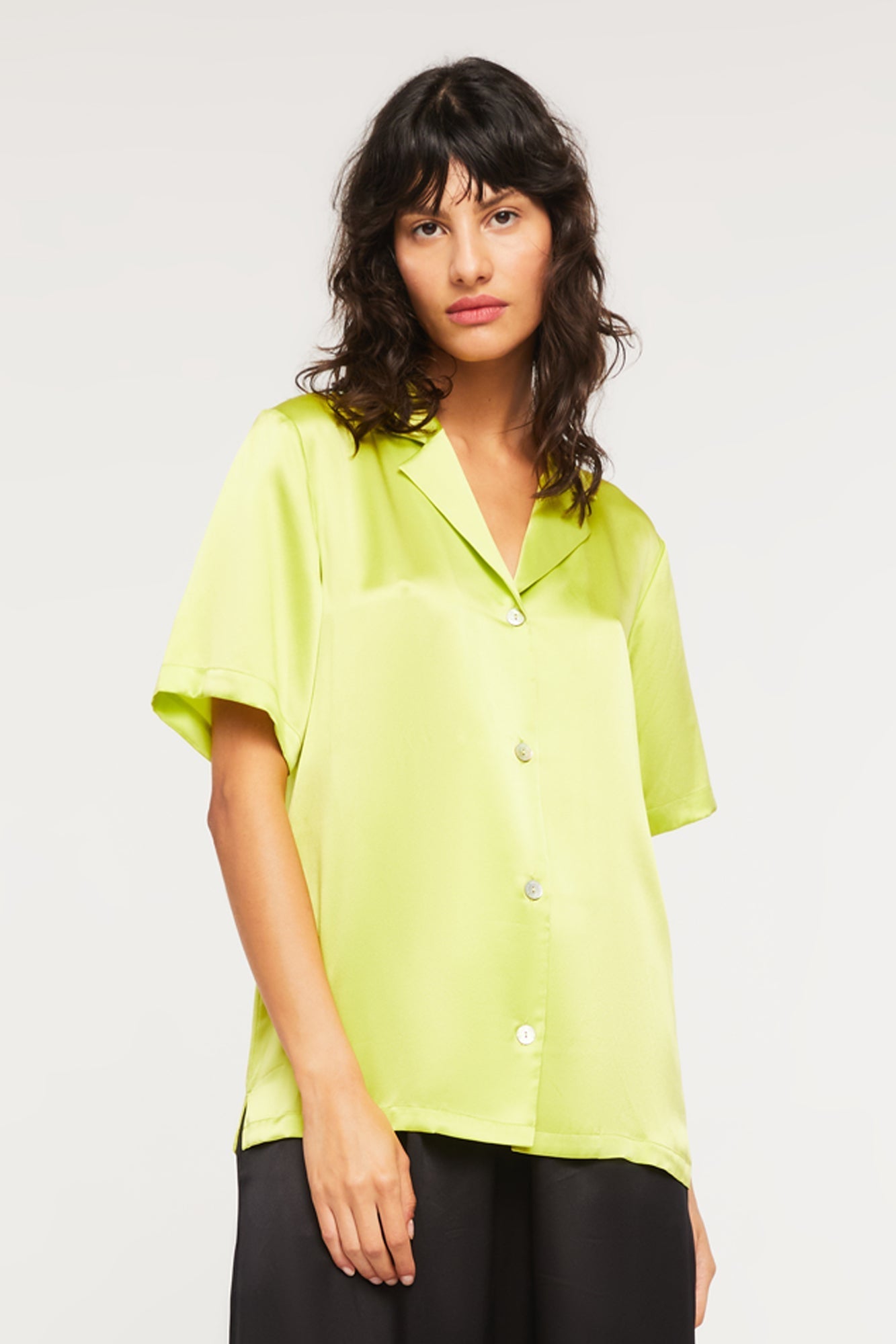 Camp Shirt in Electric Lime from GINIA RTW