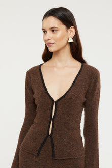 GINIA Allison Knit Top in Hazelnut