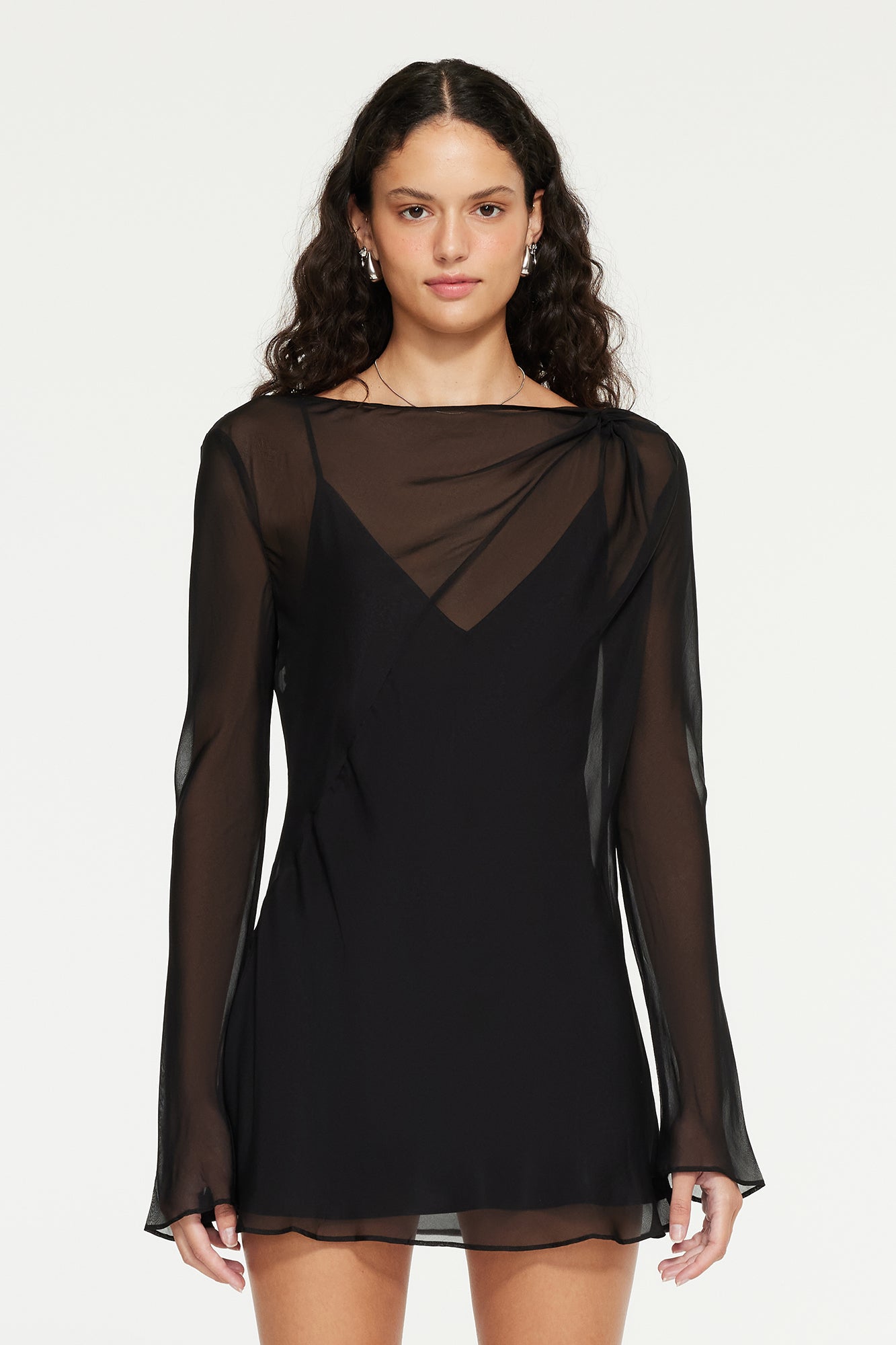 The Marcelle Mini Dress By GINIA In Black