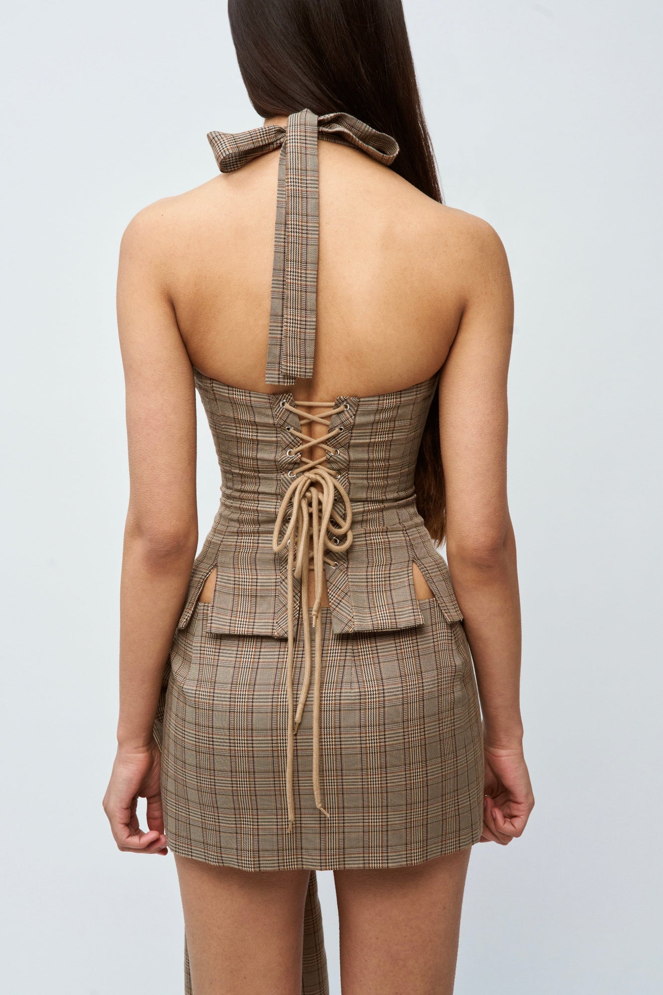 Womens | Twisted Halter Top | Brown