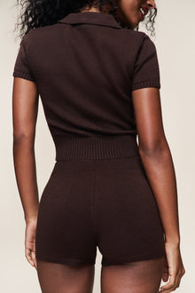Womens | Calesia Zip Up Top | Espresso