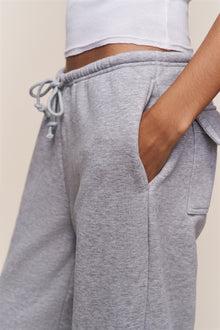 Womens | Drawstring Fleece Pant | Heather Grey