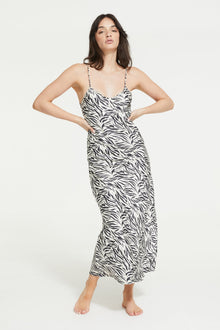 Zafina Slip | Brushstroke Zebra Print