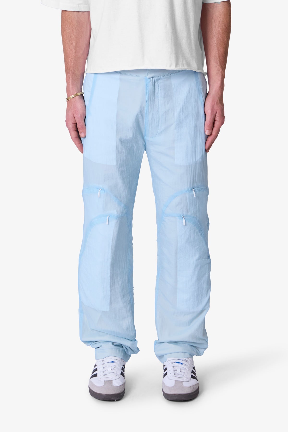 Ghosted Blue Pants | Light Blue