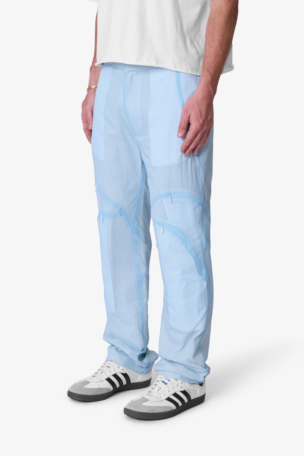 Ghosted Blue Pants | Light Blue