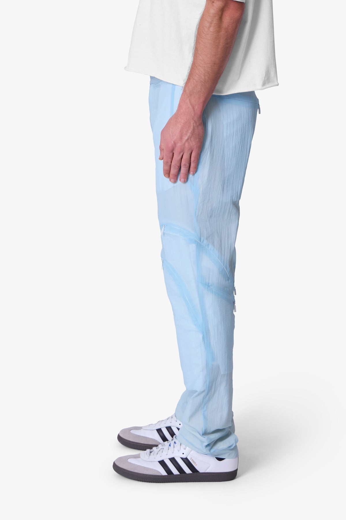 Ghosted Blue Pants | Light Blue