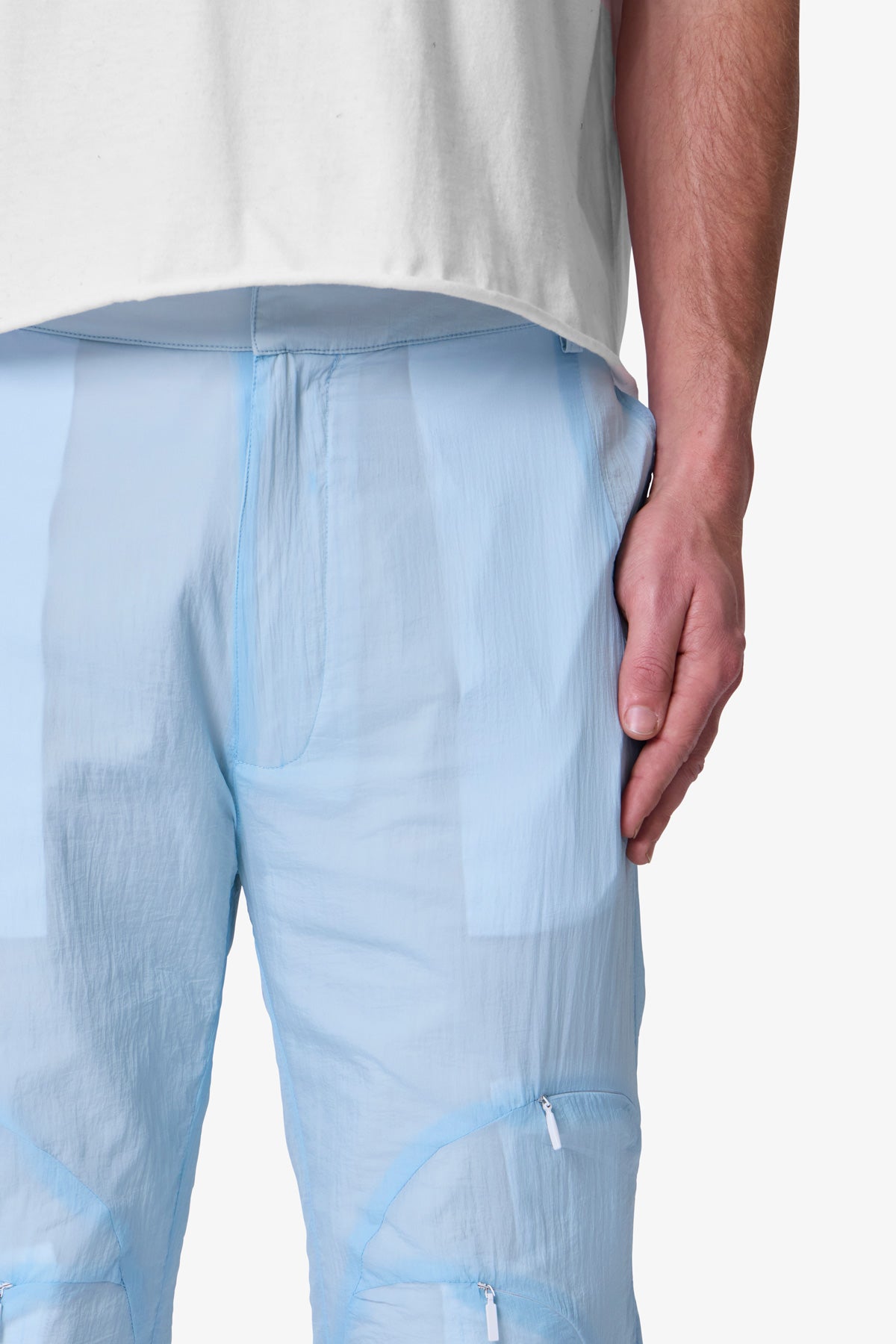 Ghosted Blue Pants | Light Blue