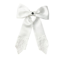 Girl | Audrey Lace Hair Bow | White