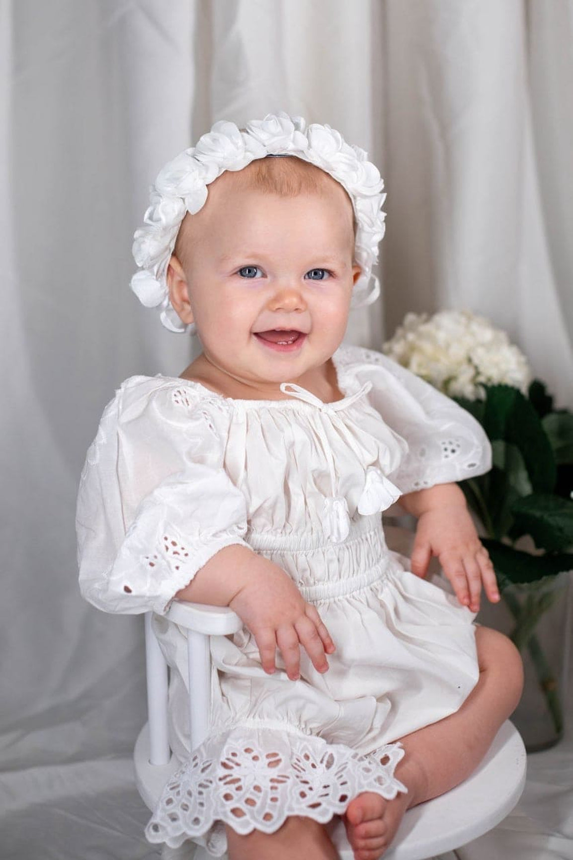Girl | Blanca White Cotton Romper