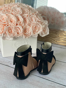 Girl | Clara Leather Booties | Pink x Black
