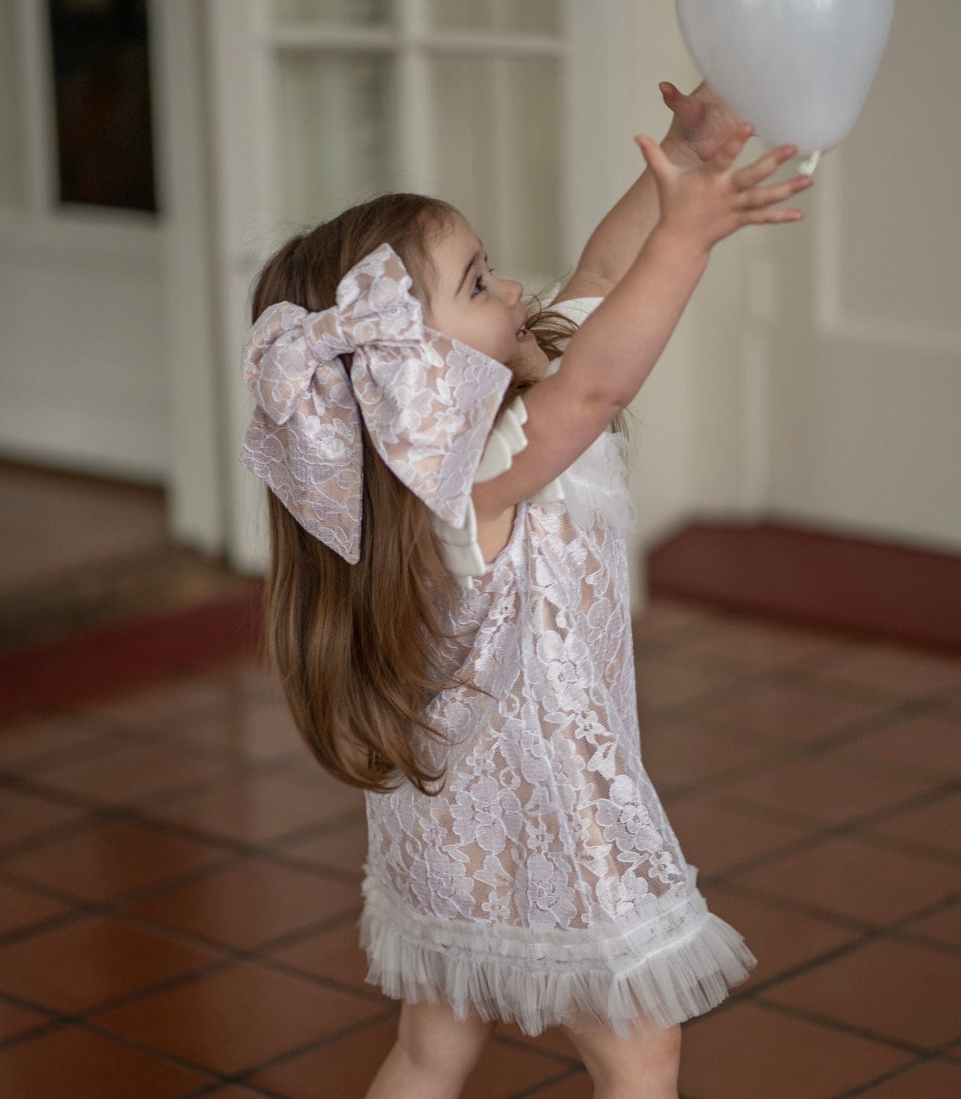 Girl | Dove Lace Overlay Dress | Beige