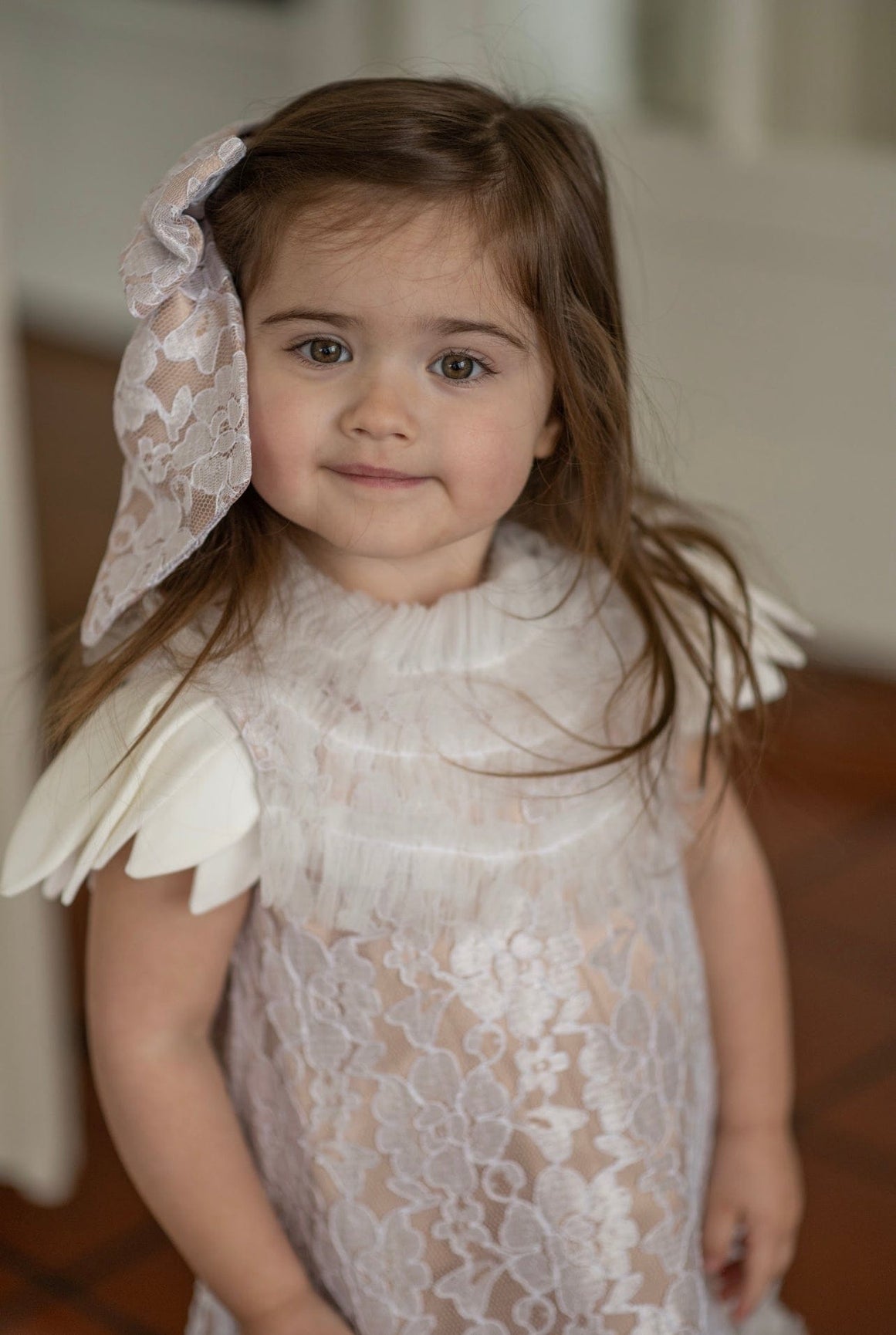 Girl | Dove Lace Overlay Dress | Beige