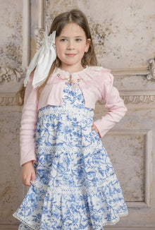 Girl | Harlow Pink Embroidered Cardigan