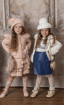 Girl | Julie Pink Knit Cotton Cardigan
