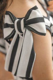Girl | Monaco Black and White Striped Top and Shorts Set
