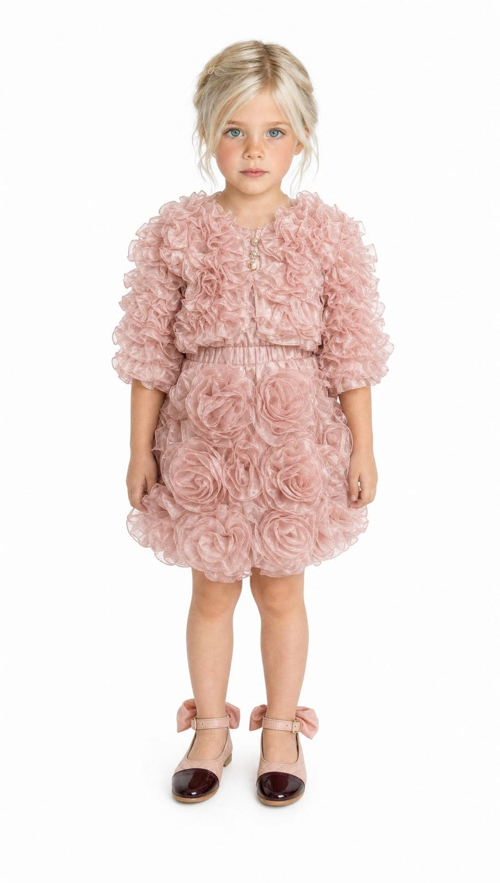 Girl | Vivian Organza Skirt | Dusty Pink