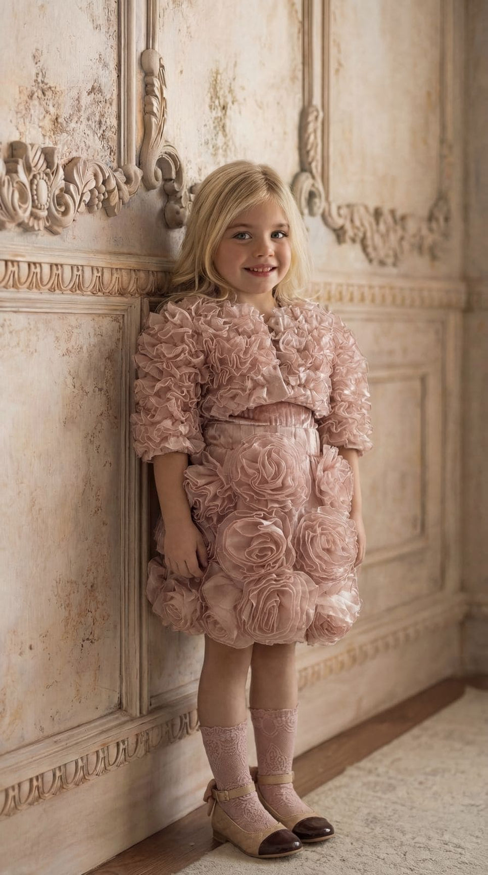 Girl | Vivian Organza Skirt | Dusty Pink