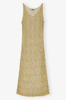 Gold Metallic Strap Dress | Golden
