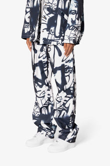 Graffiti Coach Pants | Black x White