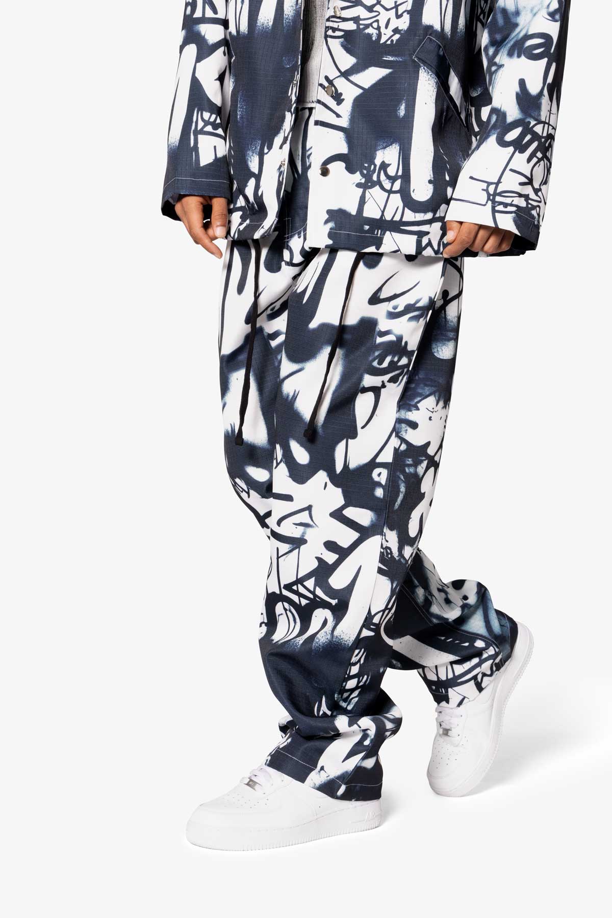 Graffiti Coach Pants | Black x White