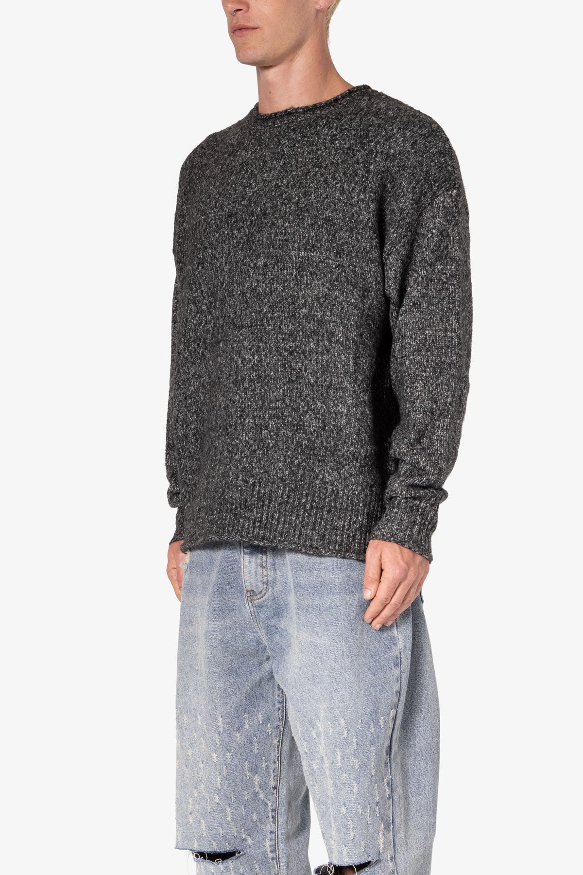 Grain Sweater | Black x Grey