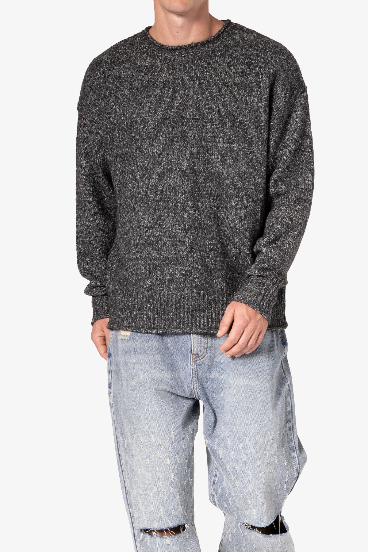 Grain Sweater | Black x Grey