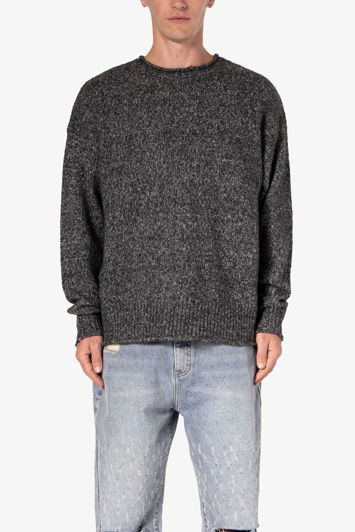 Grain Sweater | Black x Grey
