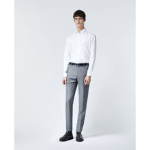 Gray Patterned Suit Pants In Wool | Men | Grey