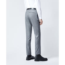 Gray Patterned Suit Pants In Wool | Men | Grey