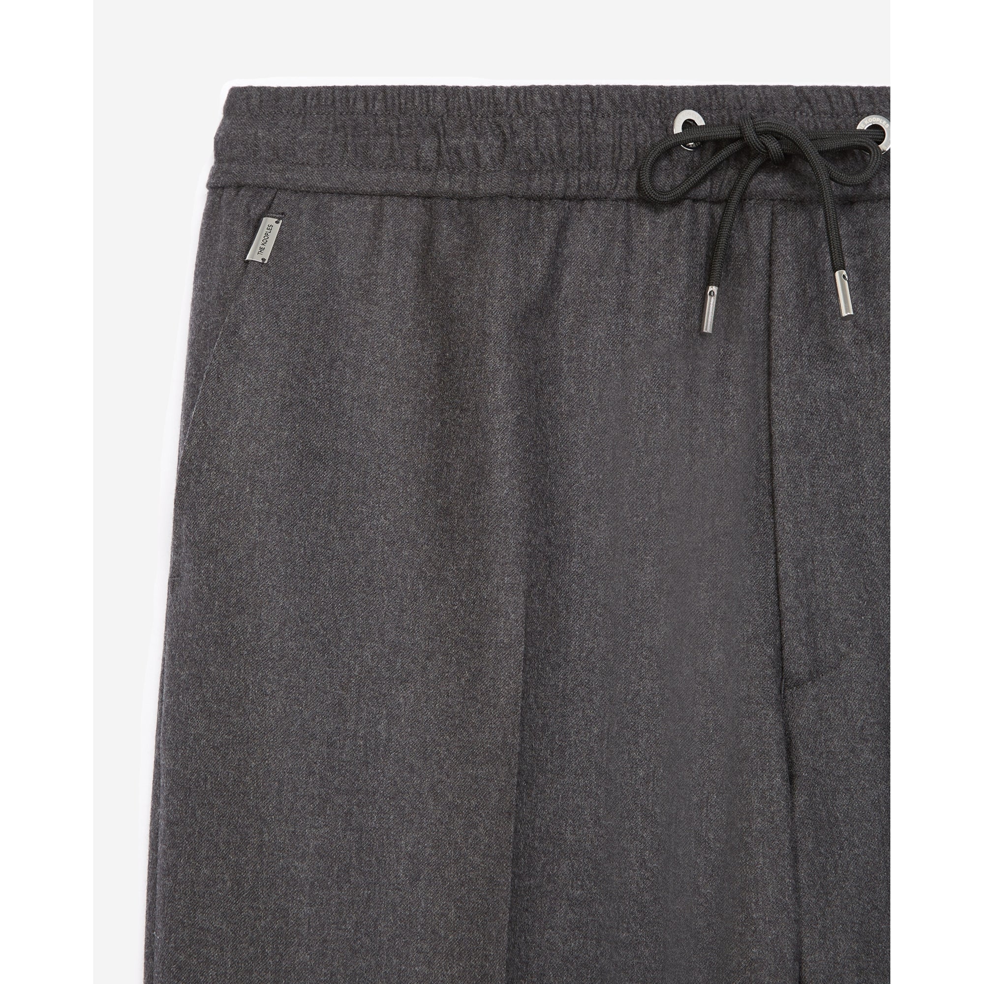 Gray Wool Pants With Elastic Band | Men | Dark Grey