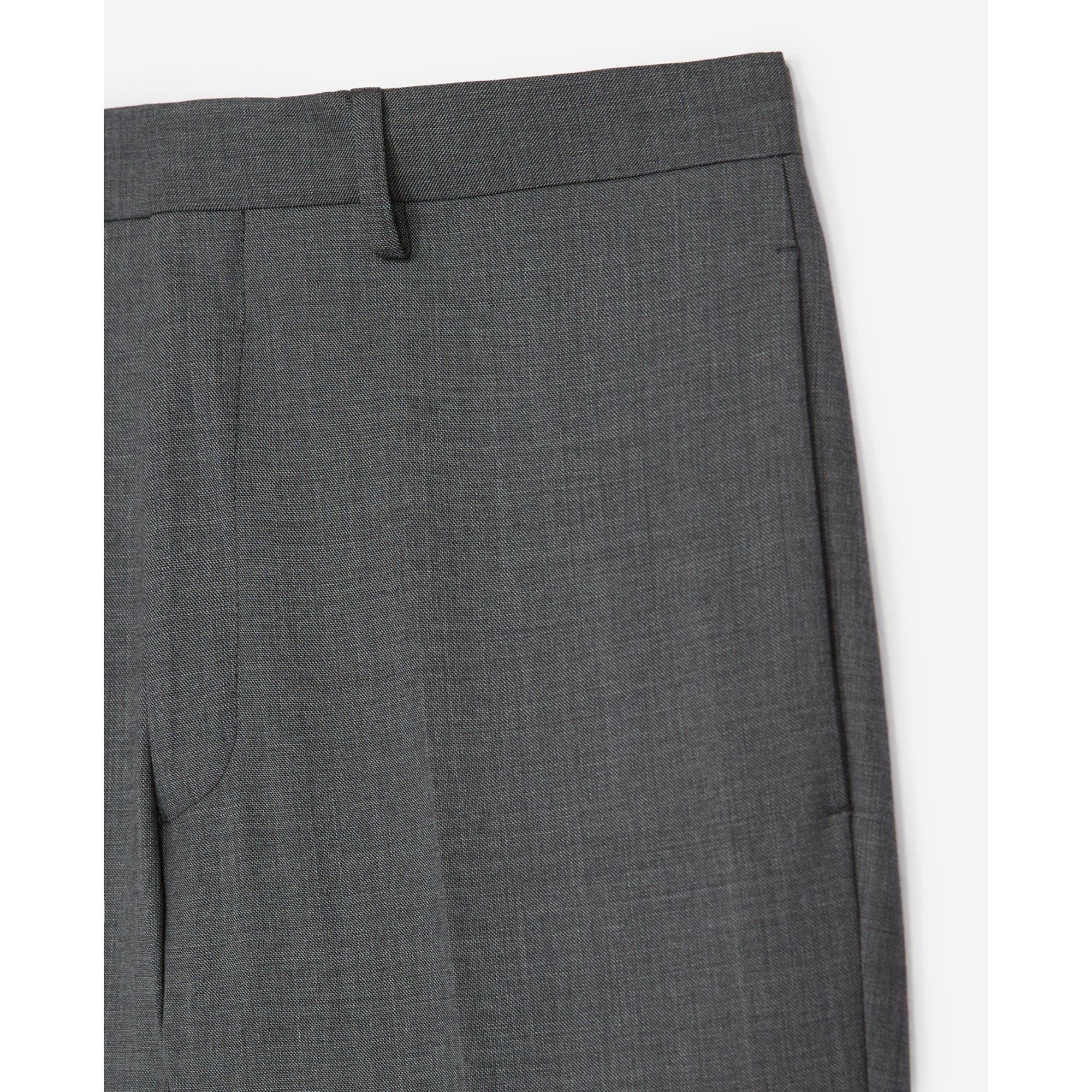 Gray Wool Suit Pants With Pockets | Men | Grey