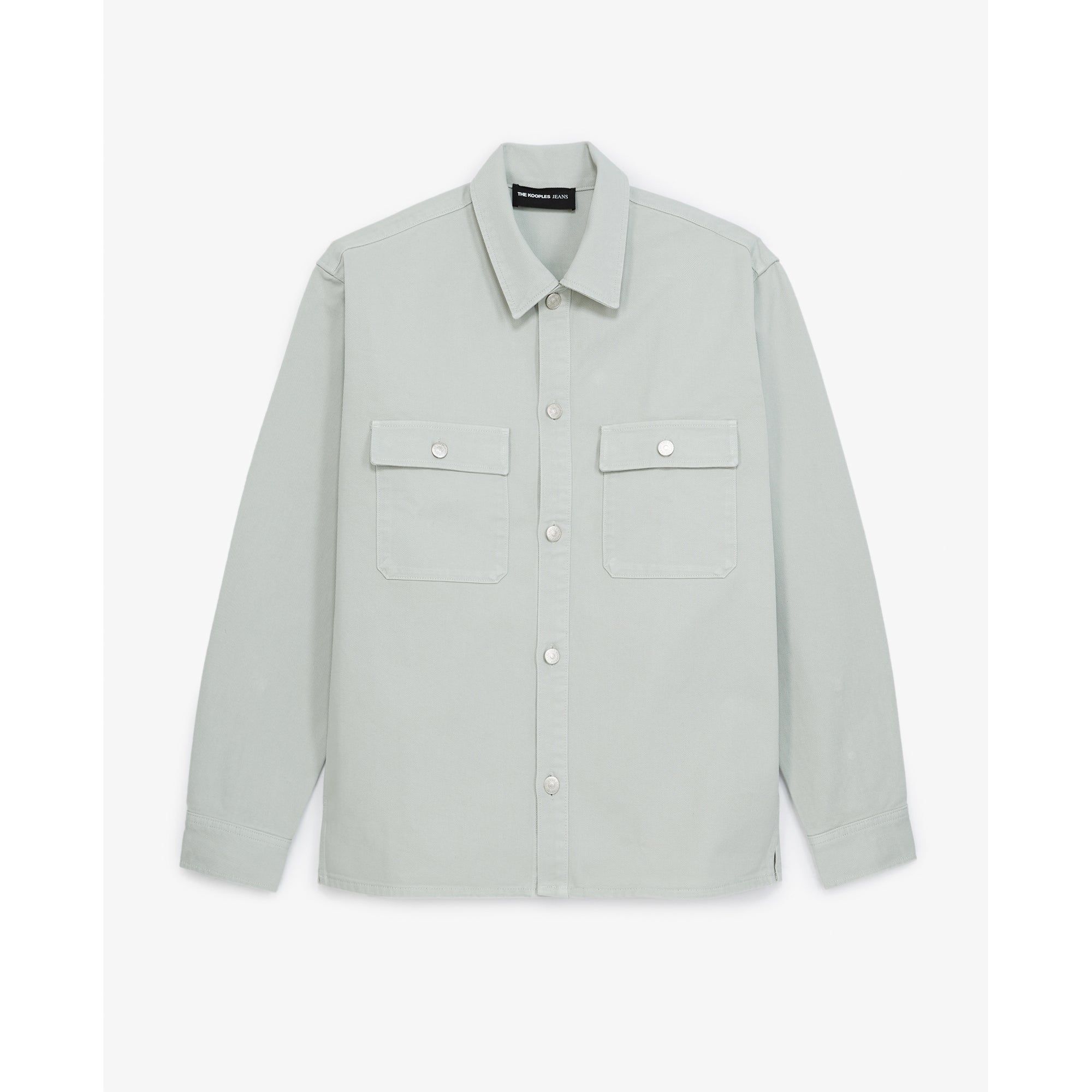 Green Denim Shirt With Pockets | Men | Mint