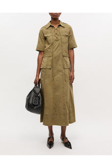 Green Washed Cotton Dress | Boa