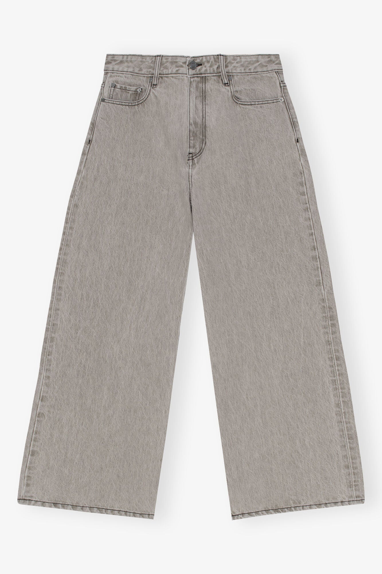 Grey Future Denim Wide Jeans | Gray Quill