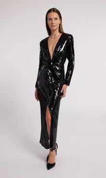 Silvanna Sequin Dress | Black