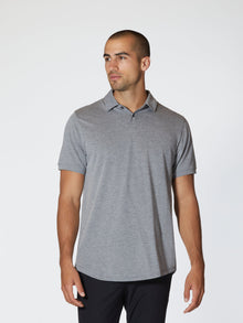 Mens | Universal Classic-Fit Pima Cotton Blend COZ Polo | Heather Pacific Blue