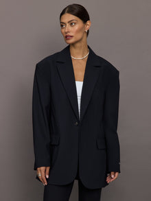 Yago Blazer | Navy Pinstripe
