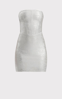 The Avery Dress | Silver Foil