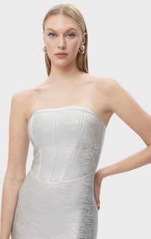 The Avery Dress | Silver Foil