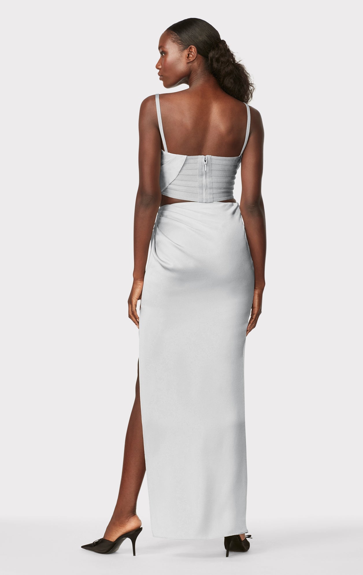 Hervé Léger X Law Roach Draped Asymmetrical Maxi Skirt | Mercury