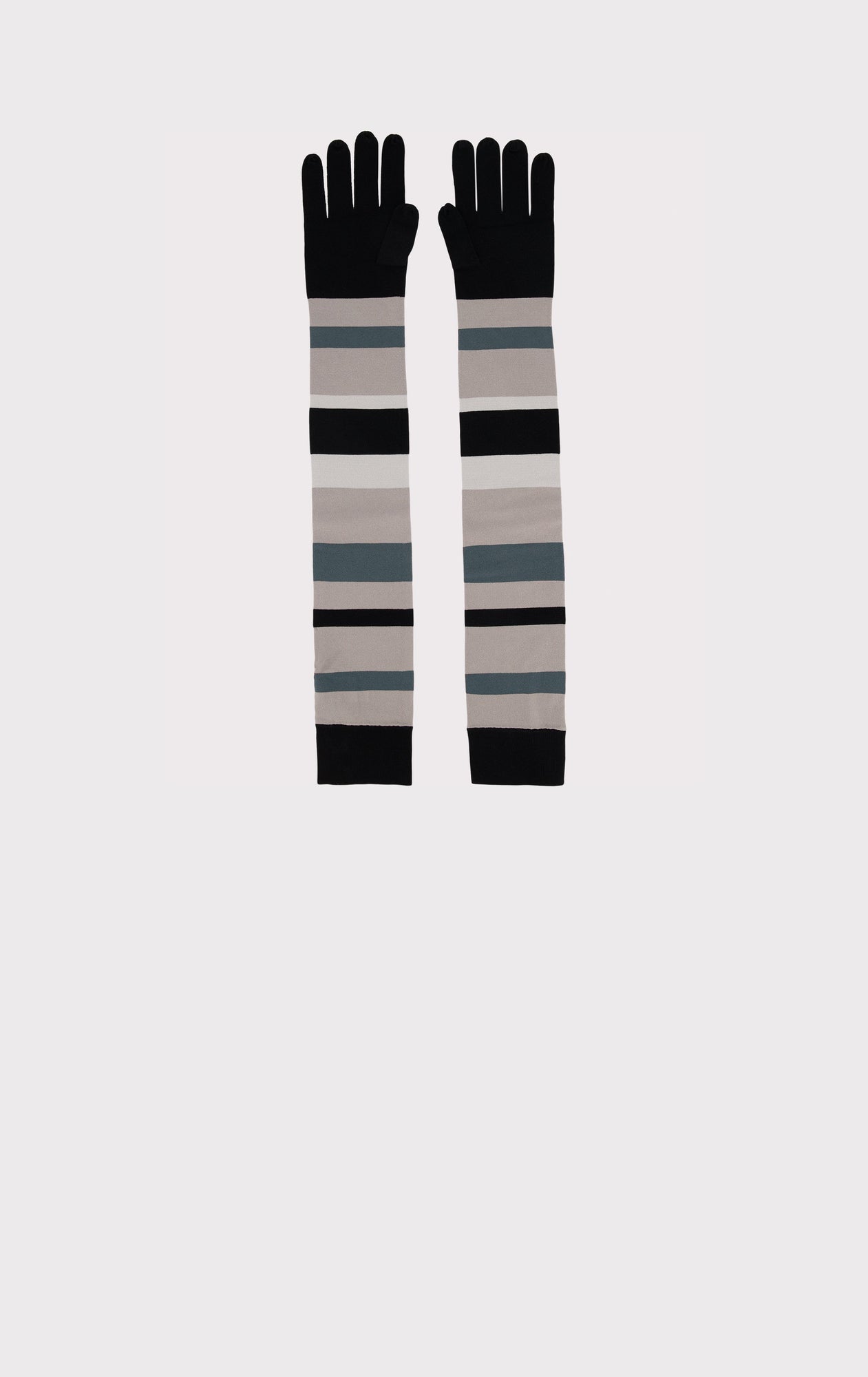 Hervé Léger X Law Roach Striped Gloves | Ash Multi